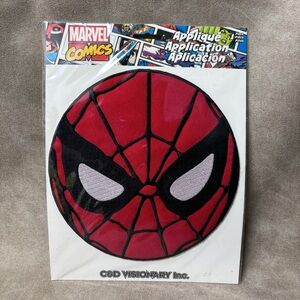 Back Patch - Spider-Man Mask Logo Marvel Superhero Comics LARGE Iron On